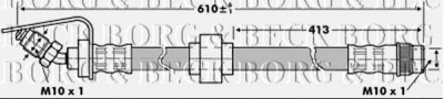 BORG & BECK bbh6866 -  Тормозной шланг